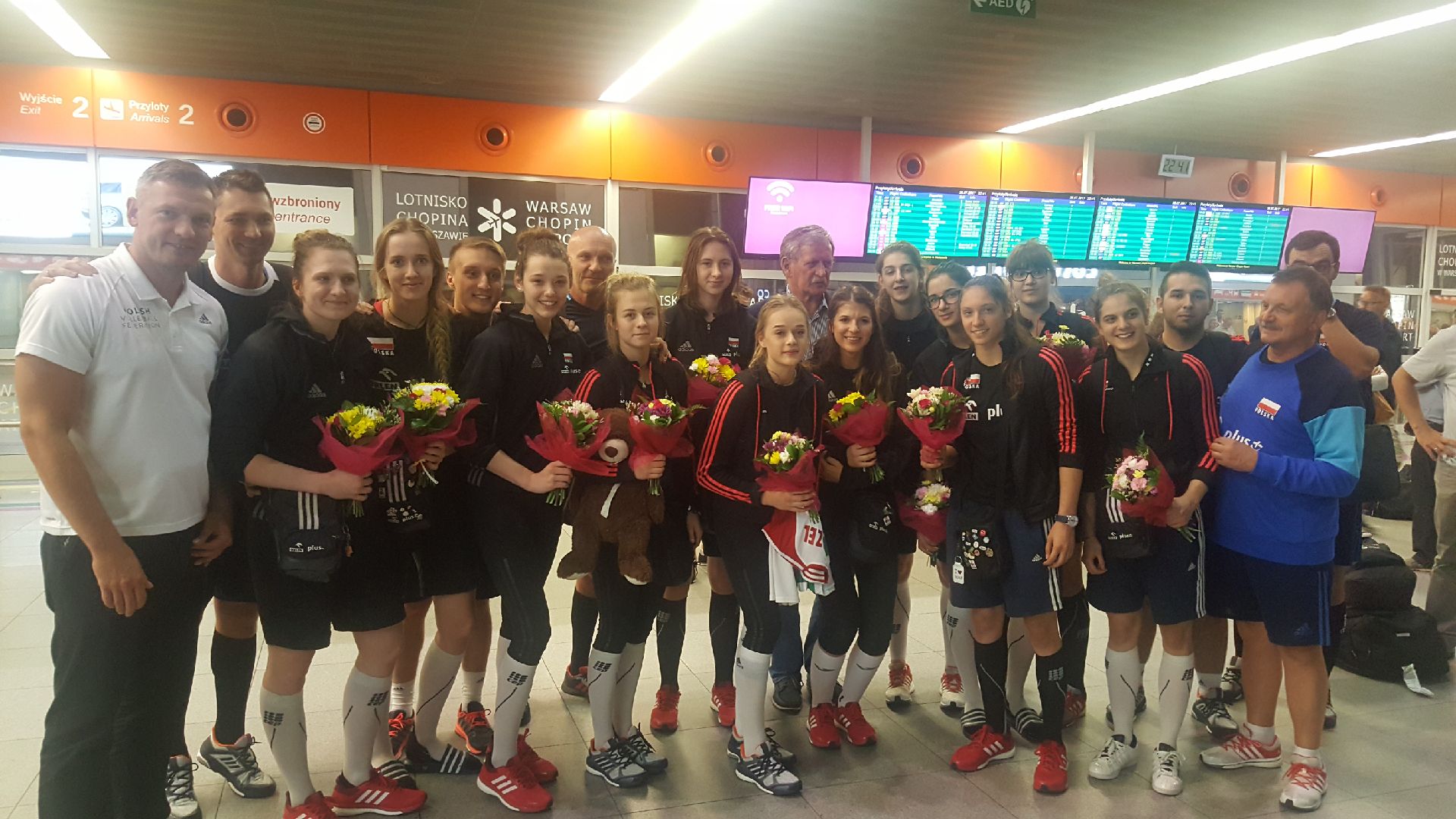 Powitanie reprezentacji Polski juniorek