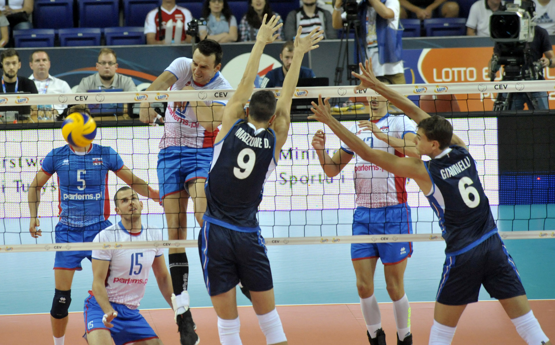 LOTTO EUROVOLLEY POLAND 2017: Czechy – Włochy 0:3, grupa B