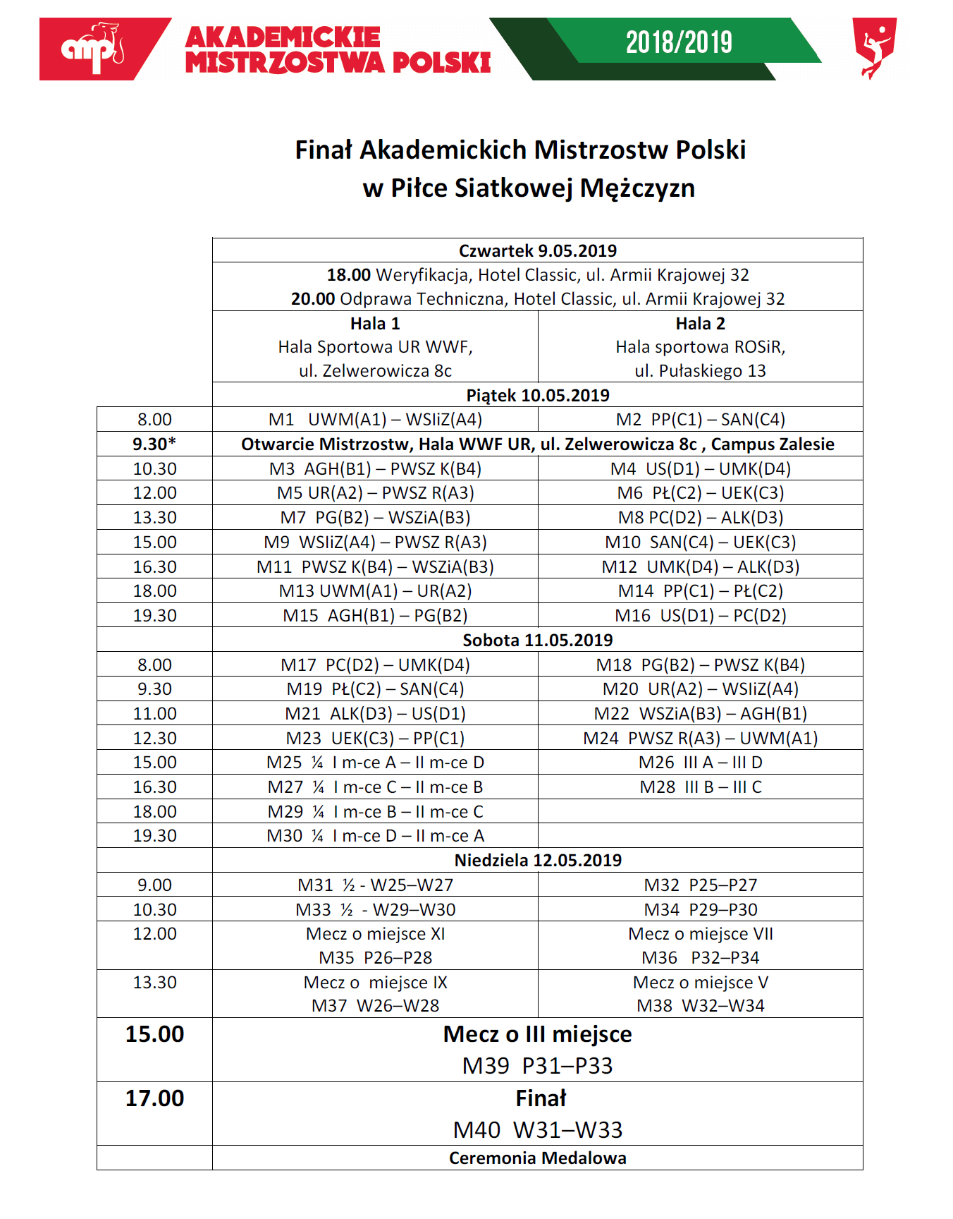 AMPy harmonogram mężczyzn 1