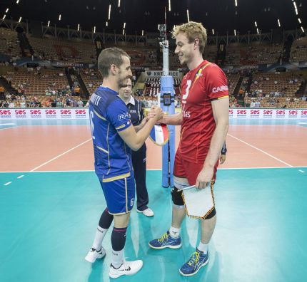 Belgium down France in their first #EuroVolleyM Pool D match