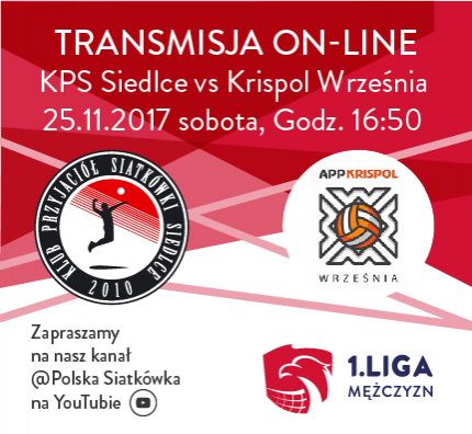 I liga: Transmisja KPS Siedlce - Krispol Września w najbliższą sobotę