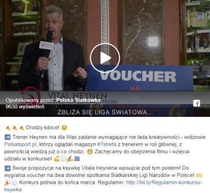 Trener reprezentacji Polski Vital Heynen ogłosił konkurs