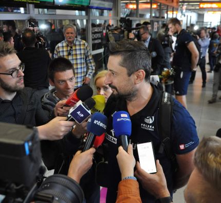 Medaliści VNL powitani w Warszawie