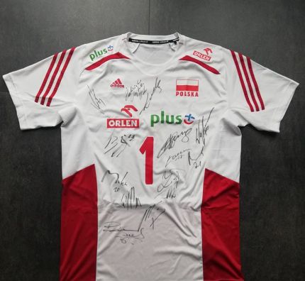 koszulka reprezentacji Polski w piłce siatkowej mężczyzn z autografami