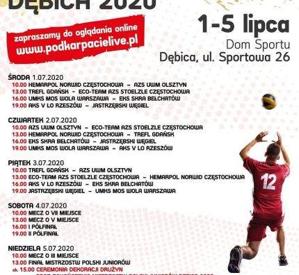 MP juniorów 2020 Dębica - program