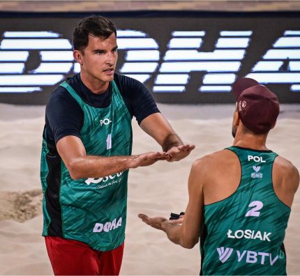 Michał Bryl i Bartosz Łosiak po wygranej akcji