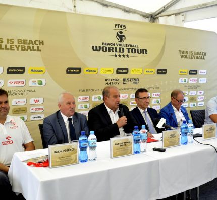 Konferencja prasowa przed turniejem FIVB Beach Volleyball Warmia Mazury World Tour Olsztyn 2017