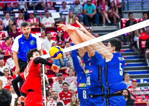 2023-07- 23 Mecz o brąz VNL w Gdańsku: Japonia - Włochy